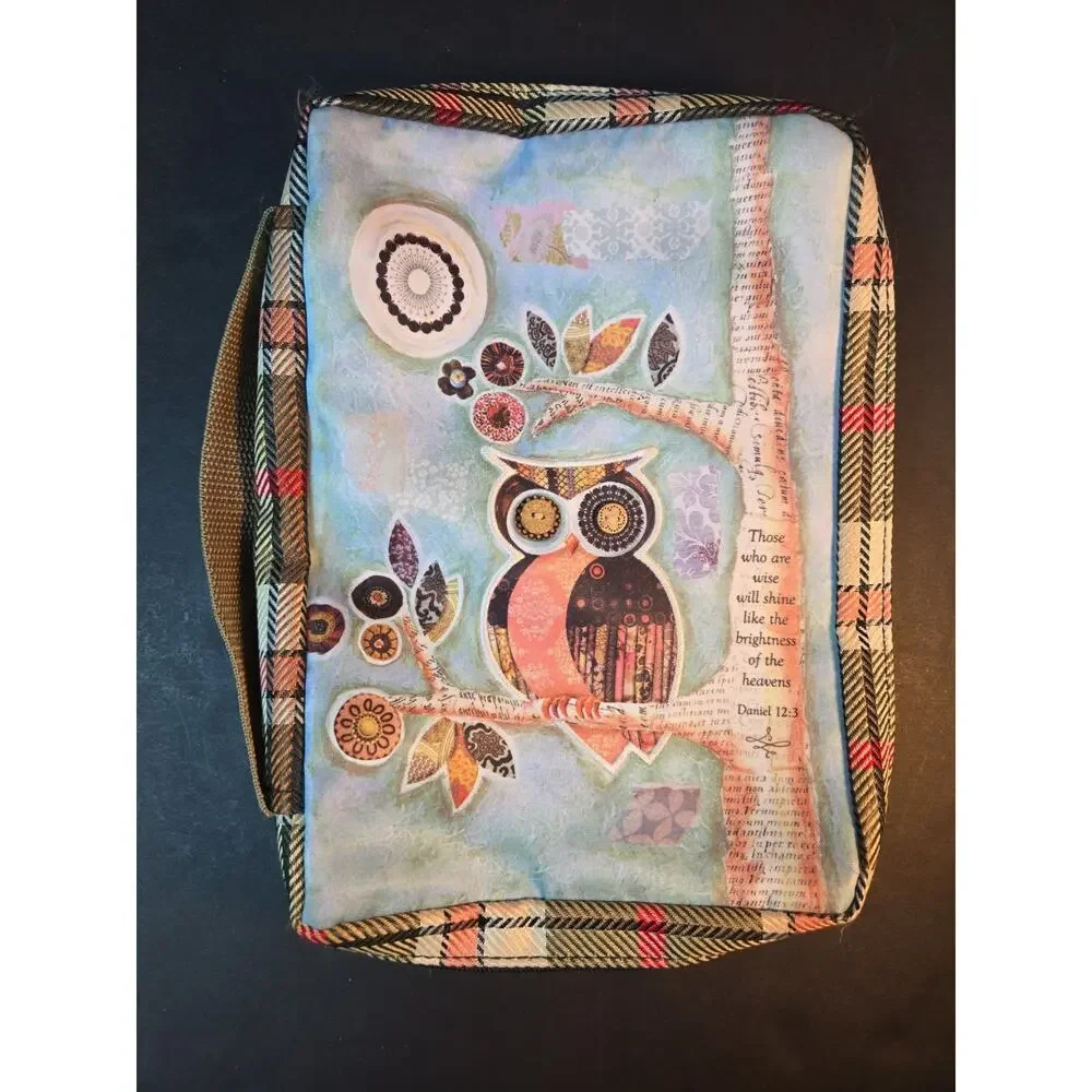 Bible Cover With Owl Daniel 12:3 Theme LORI SEIBERT Design 10”x7”x2”